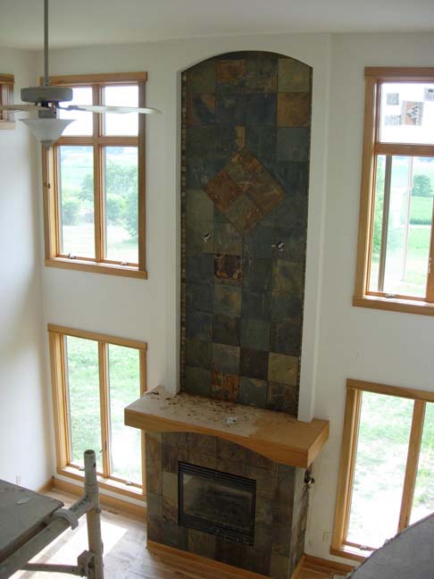 Fireplace Tile Photos. Slate Fireplace. L.A.H. Tile